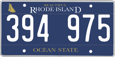 RI license plate 394975