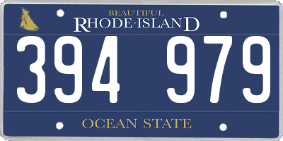RI license plate 394979