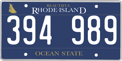 RI license plate 394989