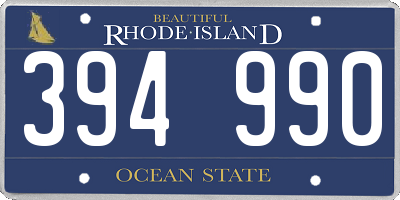 RI license plate 394990