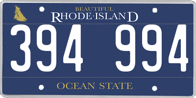 RI license plate 394994