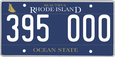 RI license plate 395000