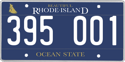 RI license plate 395001
