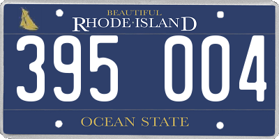 RI license plate 395004
