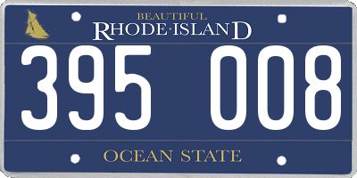 RI license plate 395008