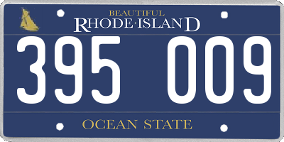 RI license plate 395009