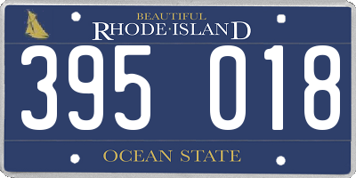 RI license plate 395018