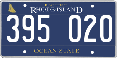 RI license plate 395020