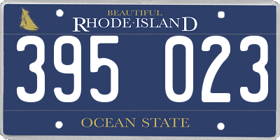 RI license plate 395023