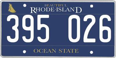 RI license plate 395026