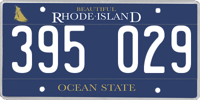 RI license plate 395029