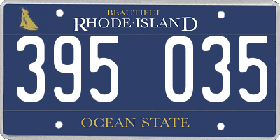 RI license plate 395035