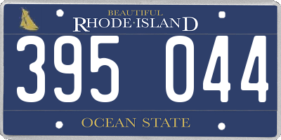 RI license plate 395044