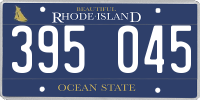 RI license plate 395045