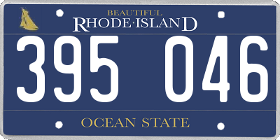 RI license plate 395046