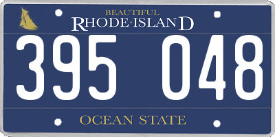 RI license plate 395048