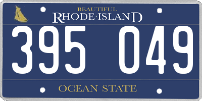 RI license plate 395049