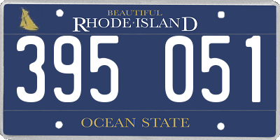 RI license plate 395051
