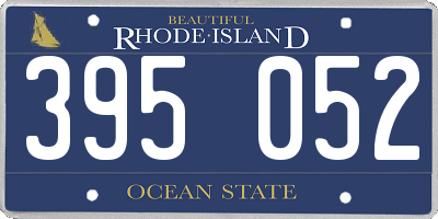 RI license plate 395052