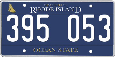 RI license plate 395053