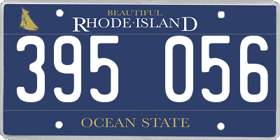 RI license plate 395056