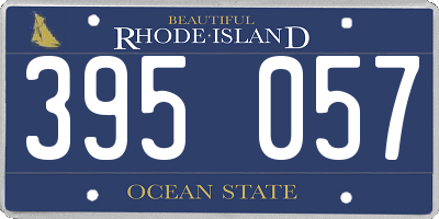 RI license plate 395057
