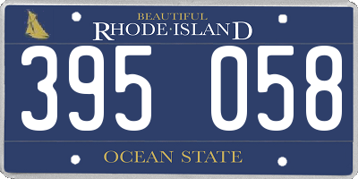 RI license plate 395058