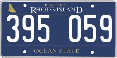 RI license plate 395059