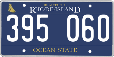 RI license plate 395060