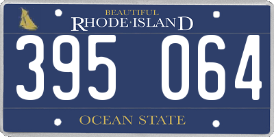 RI license plate 395064