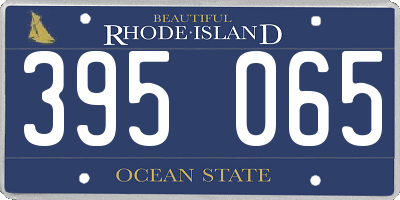 RI license plate 395065