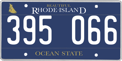 RI license plate 395066