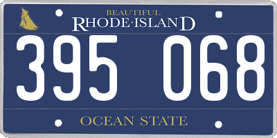 RI license plate 395068