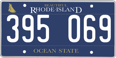 RI license plate 395069