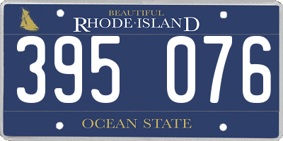 RI license plate 395076