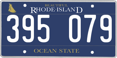 RI license plate 395079