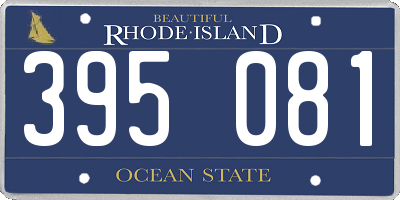 RI license plate 395081