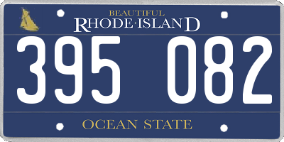 RI license plate 395082