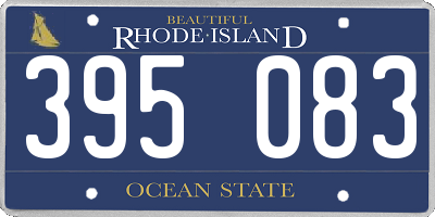 RI license plate 395083