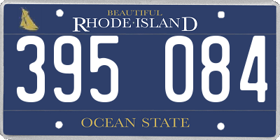 RI license plate 395084