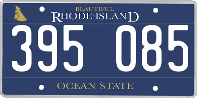 RI license plate 395085