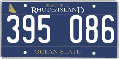 RI license plate 395086