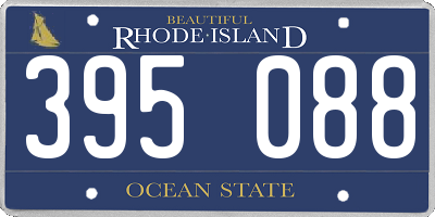 RI license plate 395088