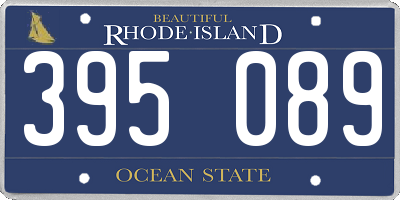 RI license plate 395089