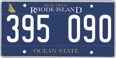 RI license plate 395090