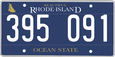 RI license plate 395091