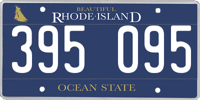 RI license plate 395095