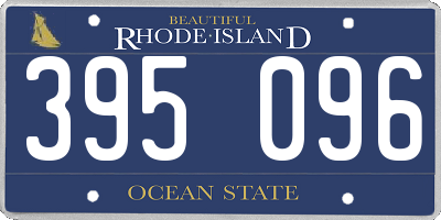 RI license plate 395096
