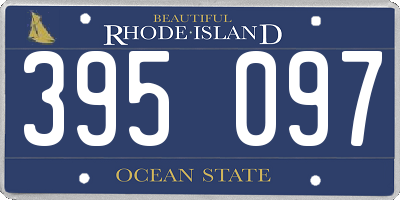 RI license plate 395097