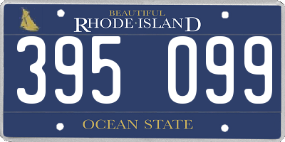 RI license plate 395099